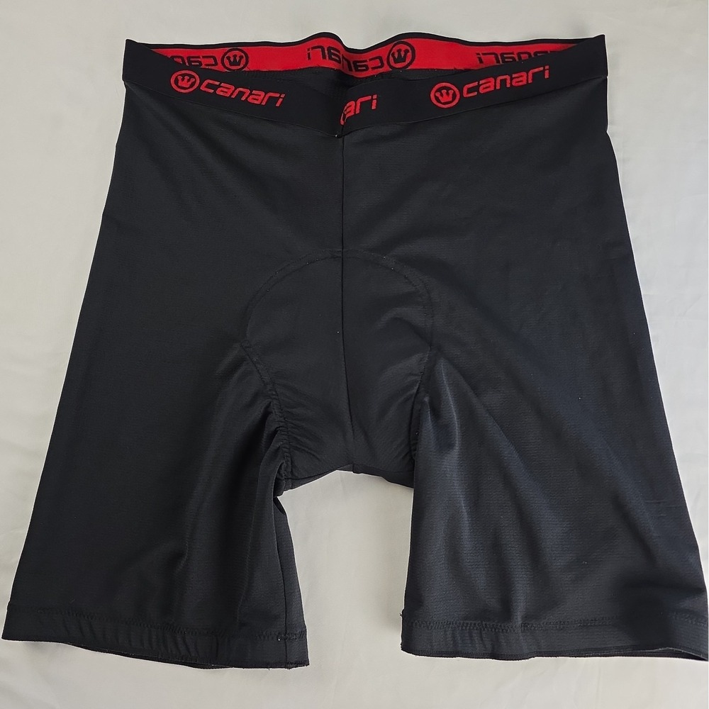 Canari Padded Cycling Shorts Men's 2xl Black Red Trim See Photos